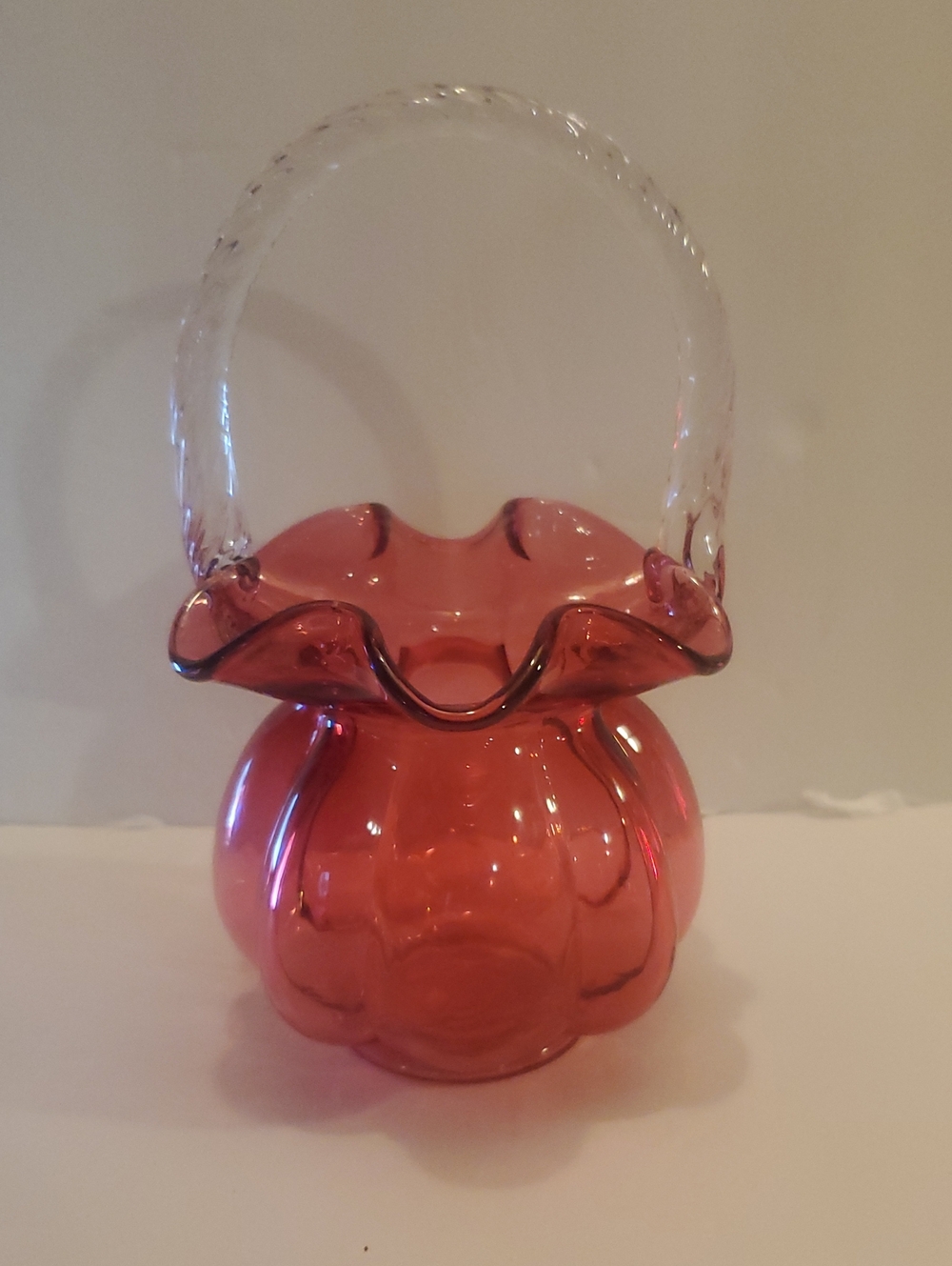 Fenton Cranberry Melon Basket